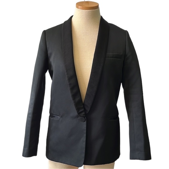 Sandro Tuxedo Blazer Jacket, Black, size 36/Small - Picture 4 of 15